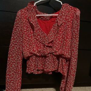 Pink Lily Crossover top